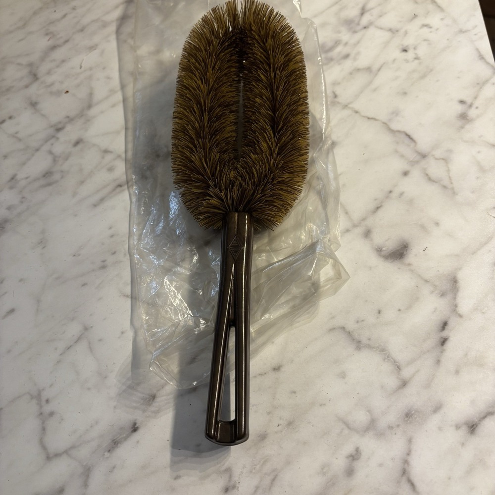 Stanley Home Lint Brush Clothes Suit Black Bristles Brown Handle‎ Retro Vintage